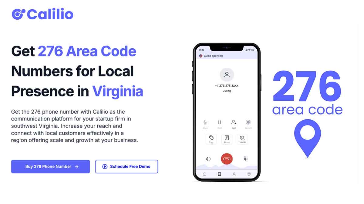 276 Area Code Get Virginia Phone Numbers Calilio