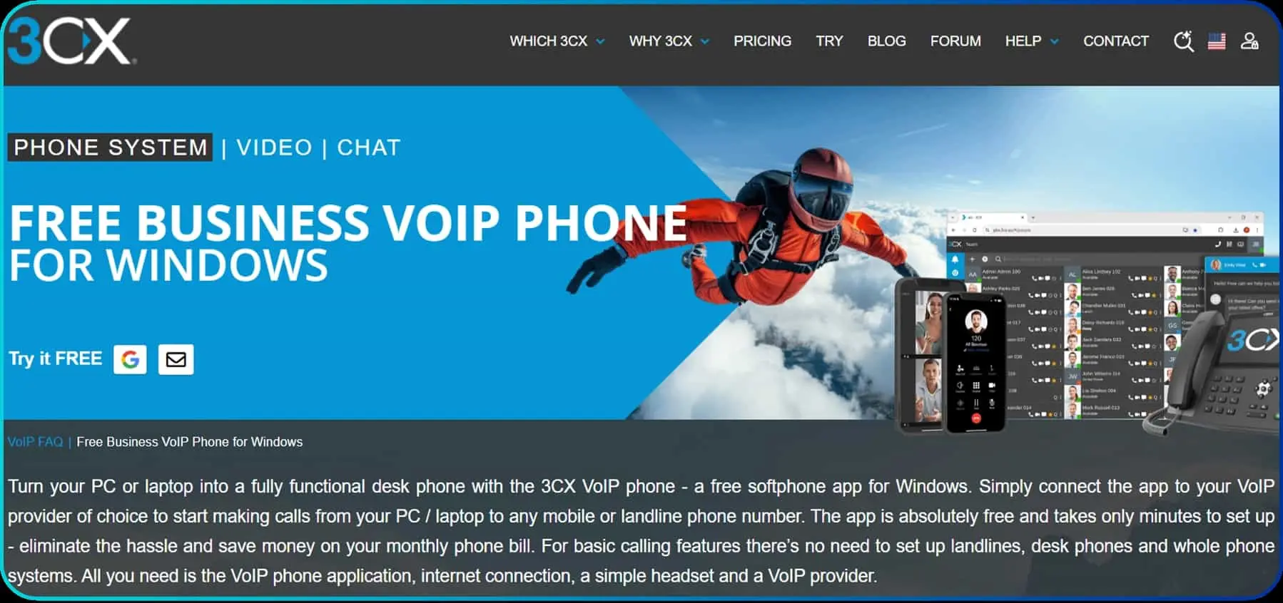 image of 3cx voip software for pc