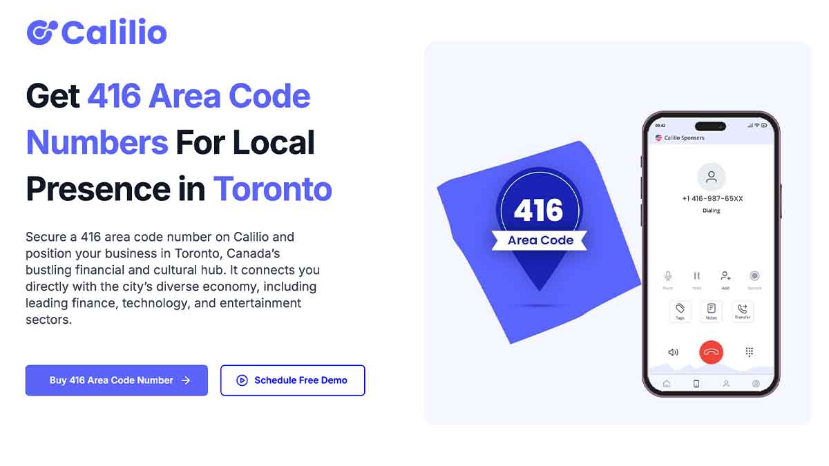 416 Area Code - Get Local Toronto, Ontario Phone Numbers