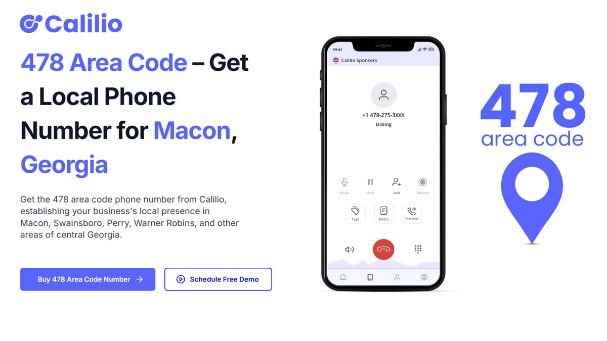 478 Area Code Acquire a Local Phone Number for Macon, GA