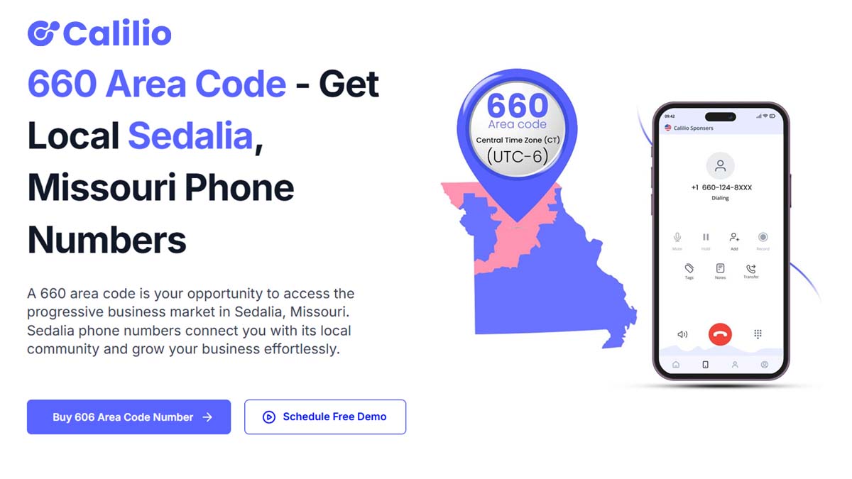 660 Area Code Get a Sedalia, MO Local Phone Number Calilio