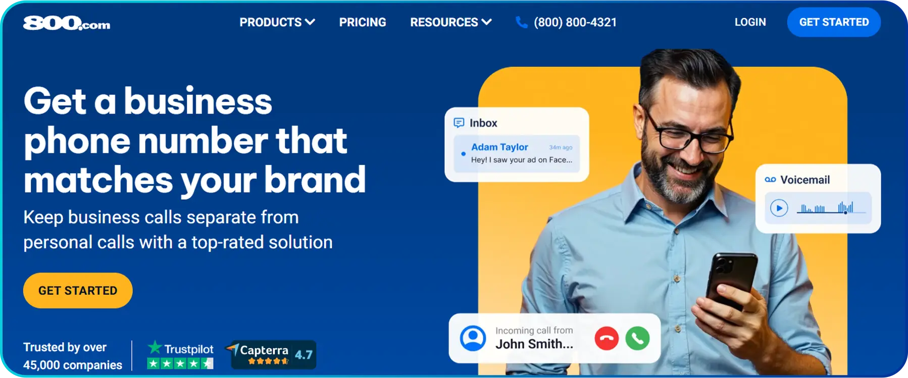 homepage of 800.com