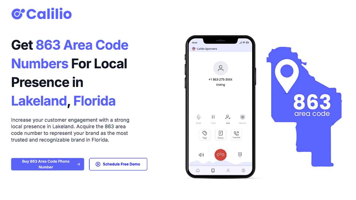 863 Area Code - Get Local Lakeland, FL Phone Numbers | Calilio