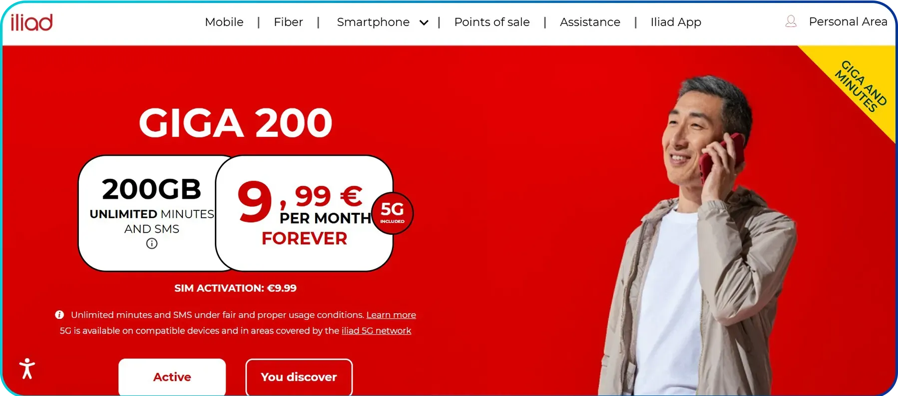 Iliad homepage