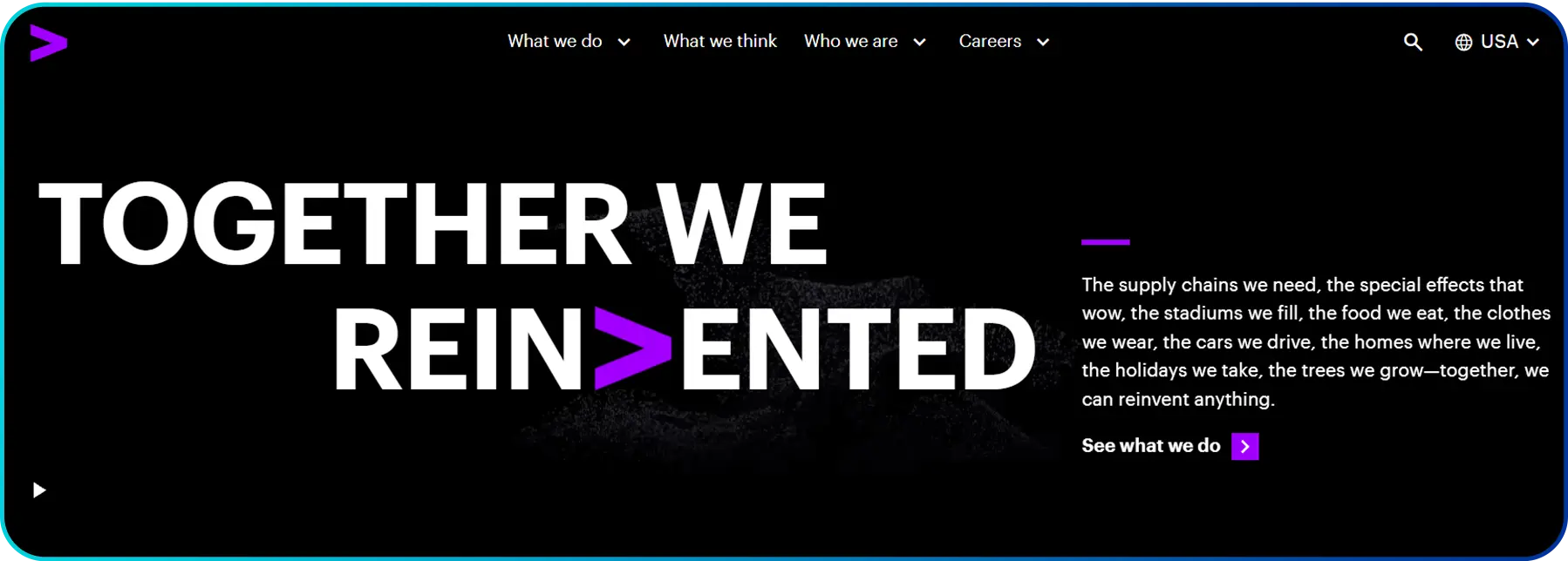 homepage image of accenture