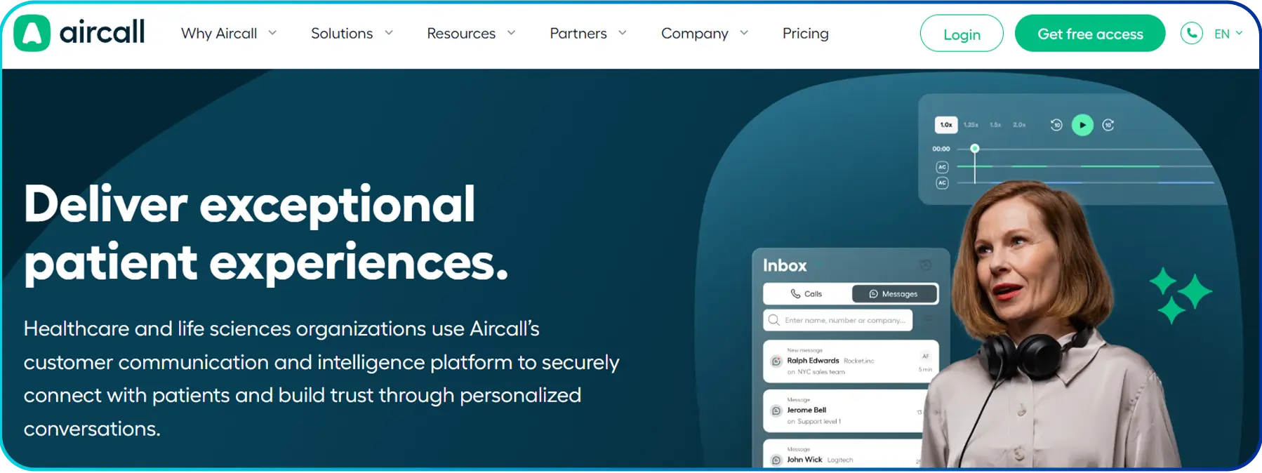 aircall healthcare phone system