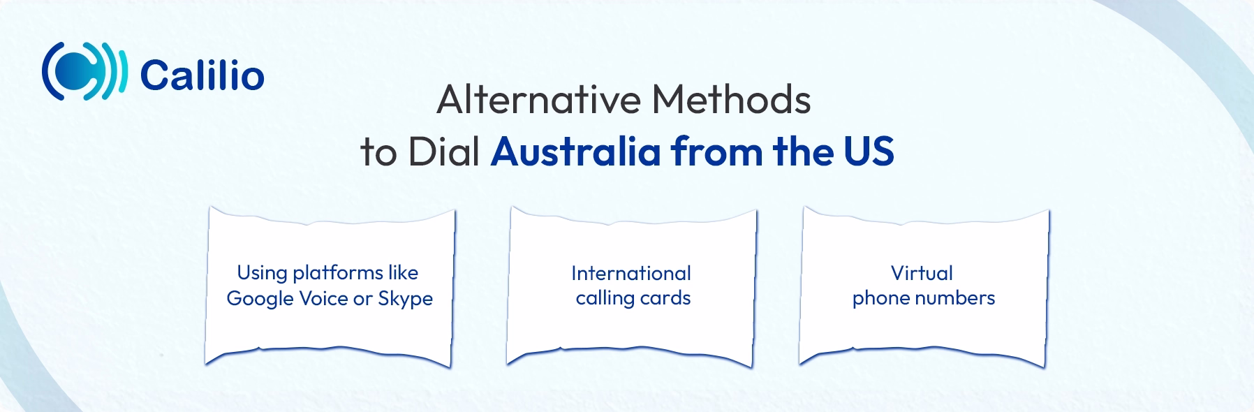 different ways to call australia from the us