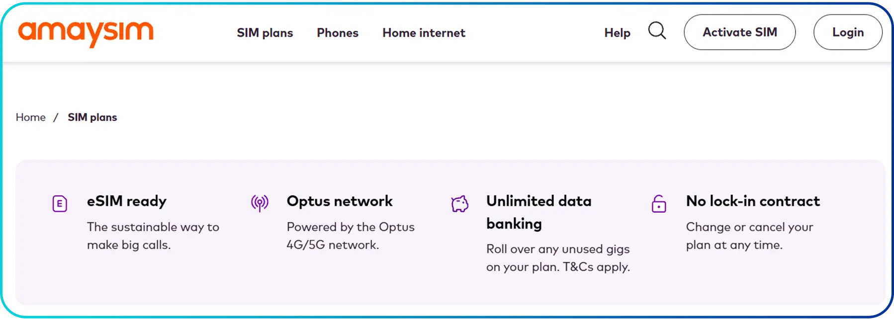 amaysim homepage