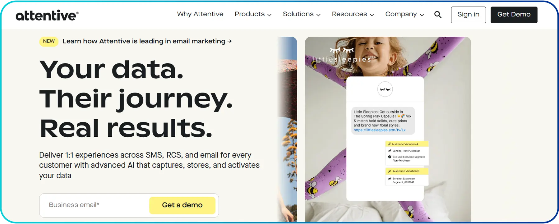 attentive homepage