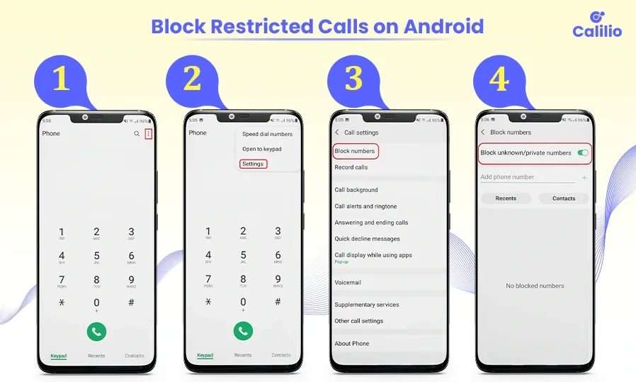 Block Restricted calls on Android