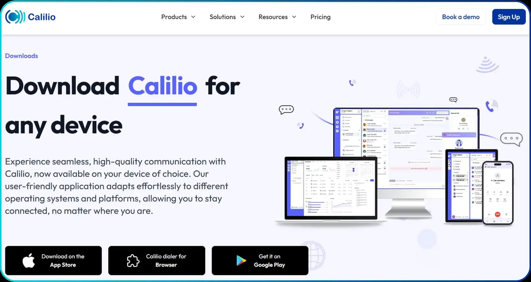 calilio download page for pc