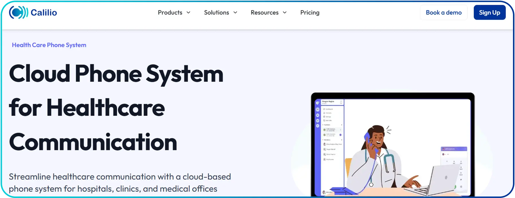 calilio as cloud telephony in healthcare sector