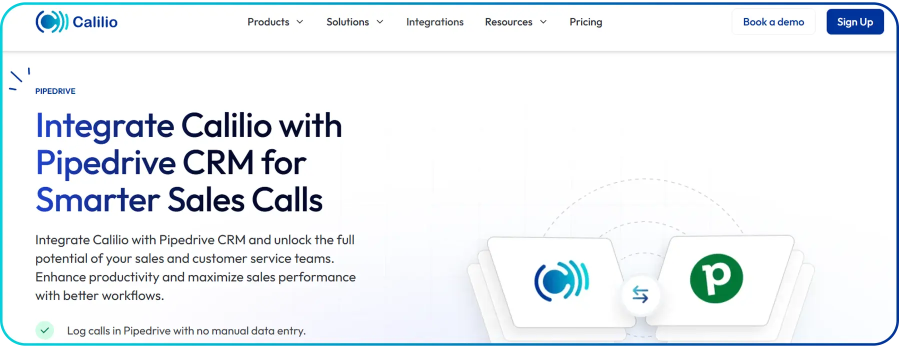 calilio pipedrive integration