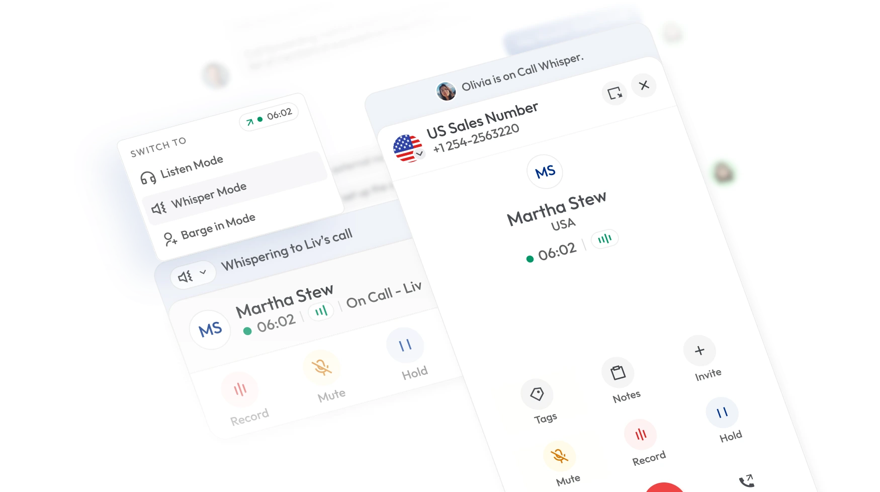 calilio call whisper template