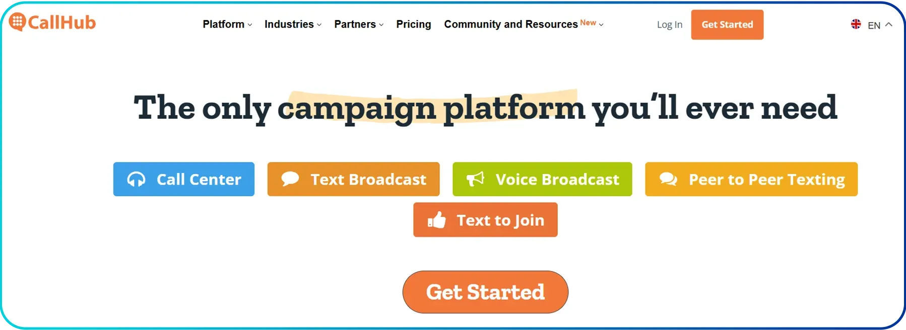 callhub homepage