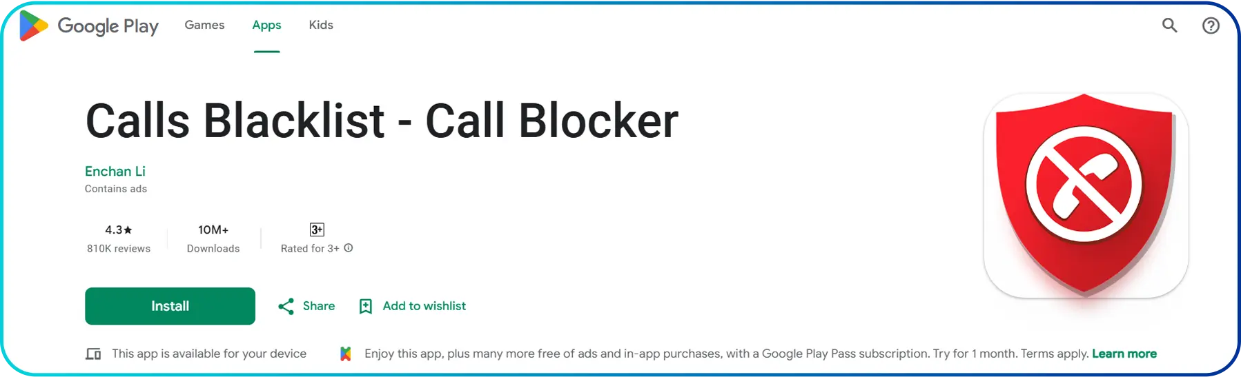 calls blacklist blocker app for android users