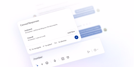 canned response on calilio