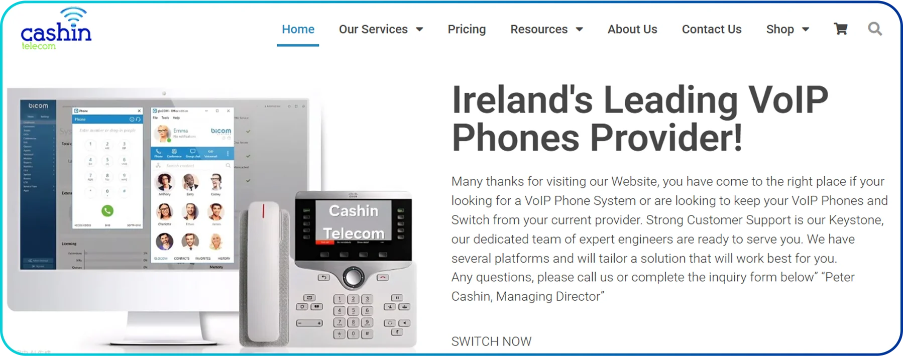 cashin telecom homepage
