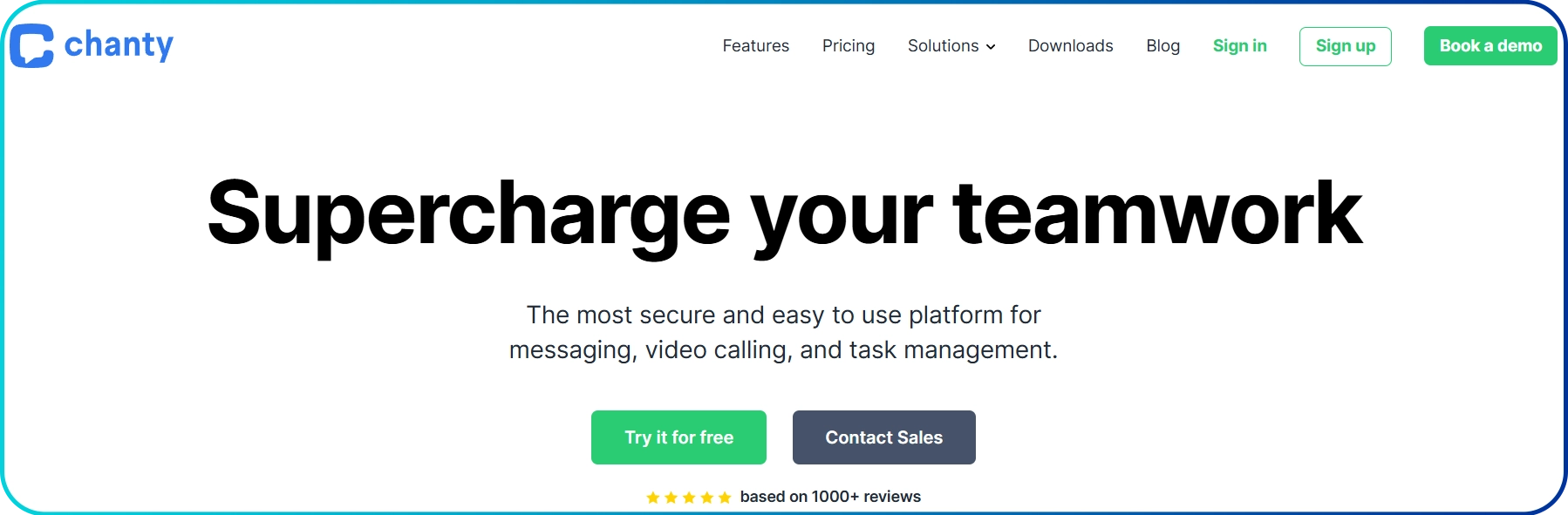 homepage of chanty