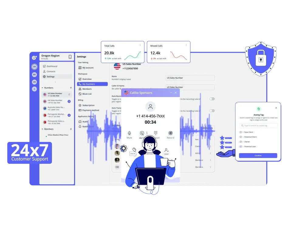experience high quality calls with calilio