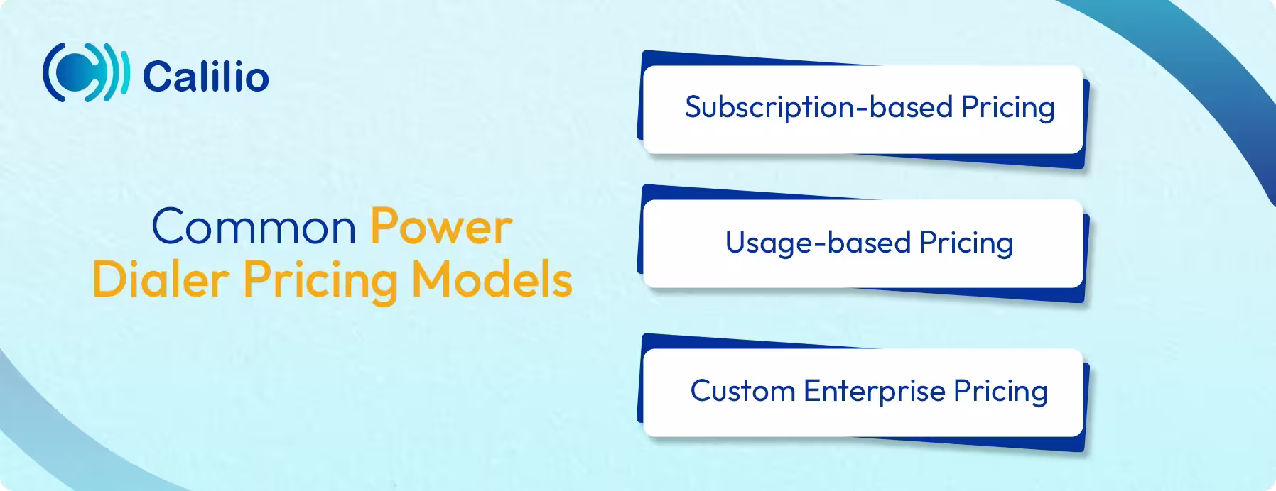 any three common dialer pricing models