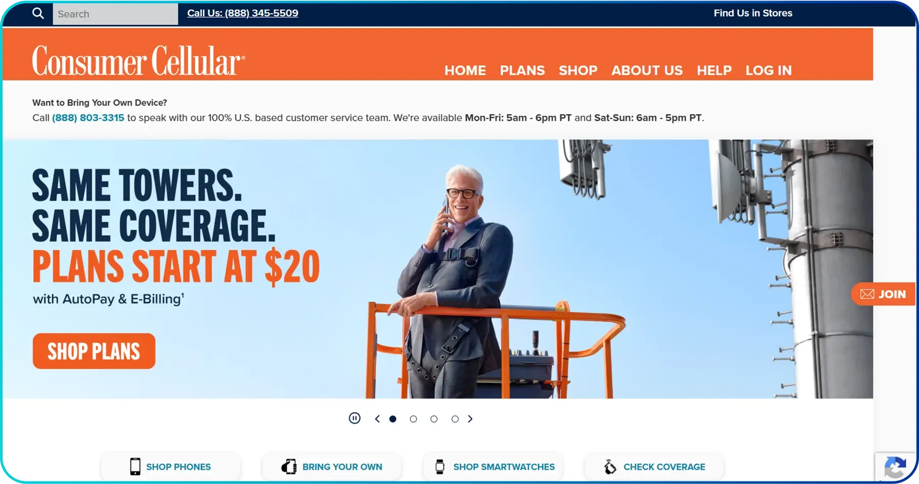consumer cellular homepage