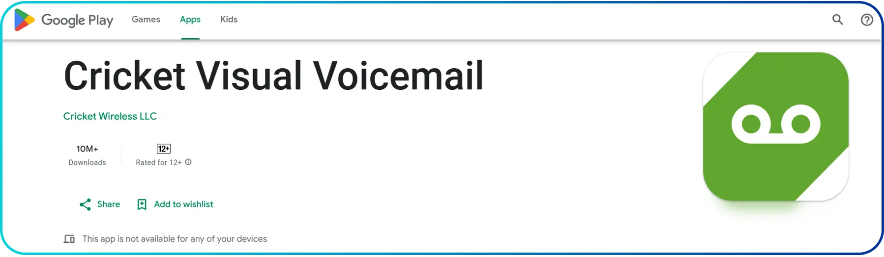 cricket voicemail application
