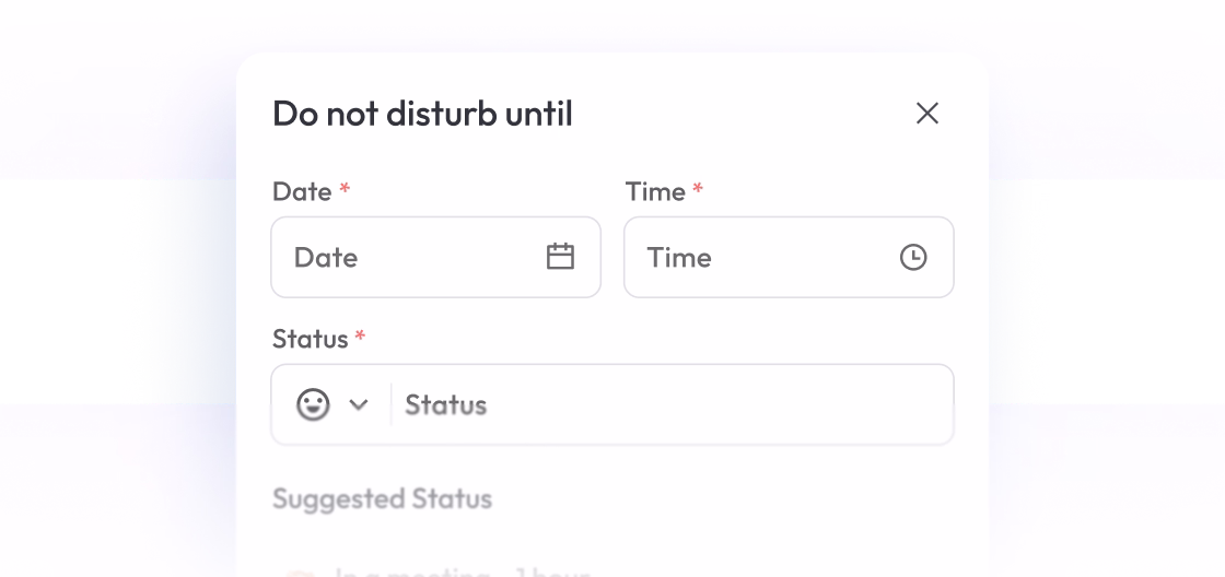 VoIP app do not disturb until date and time scheduling settings
