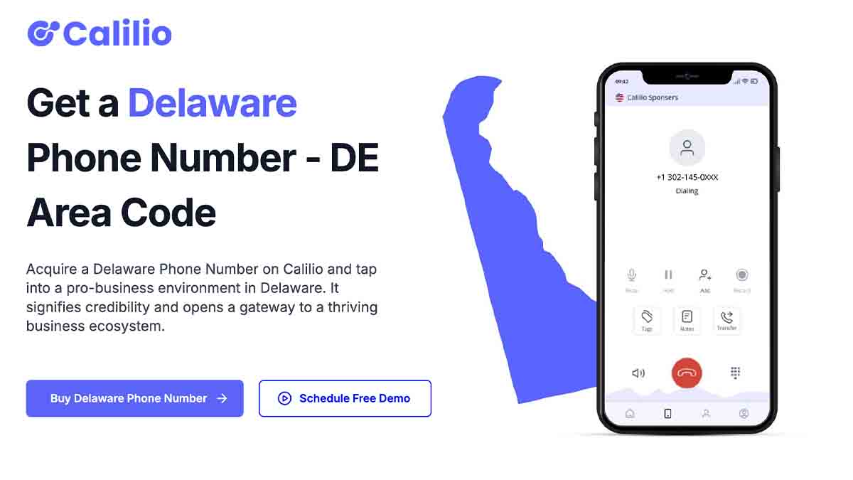 Get Delaware Phone Numbers Local DE Area Codes Calilio