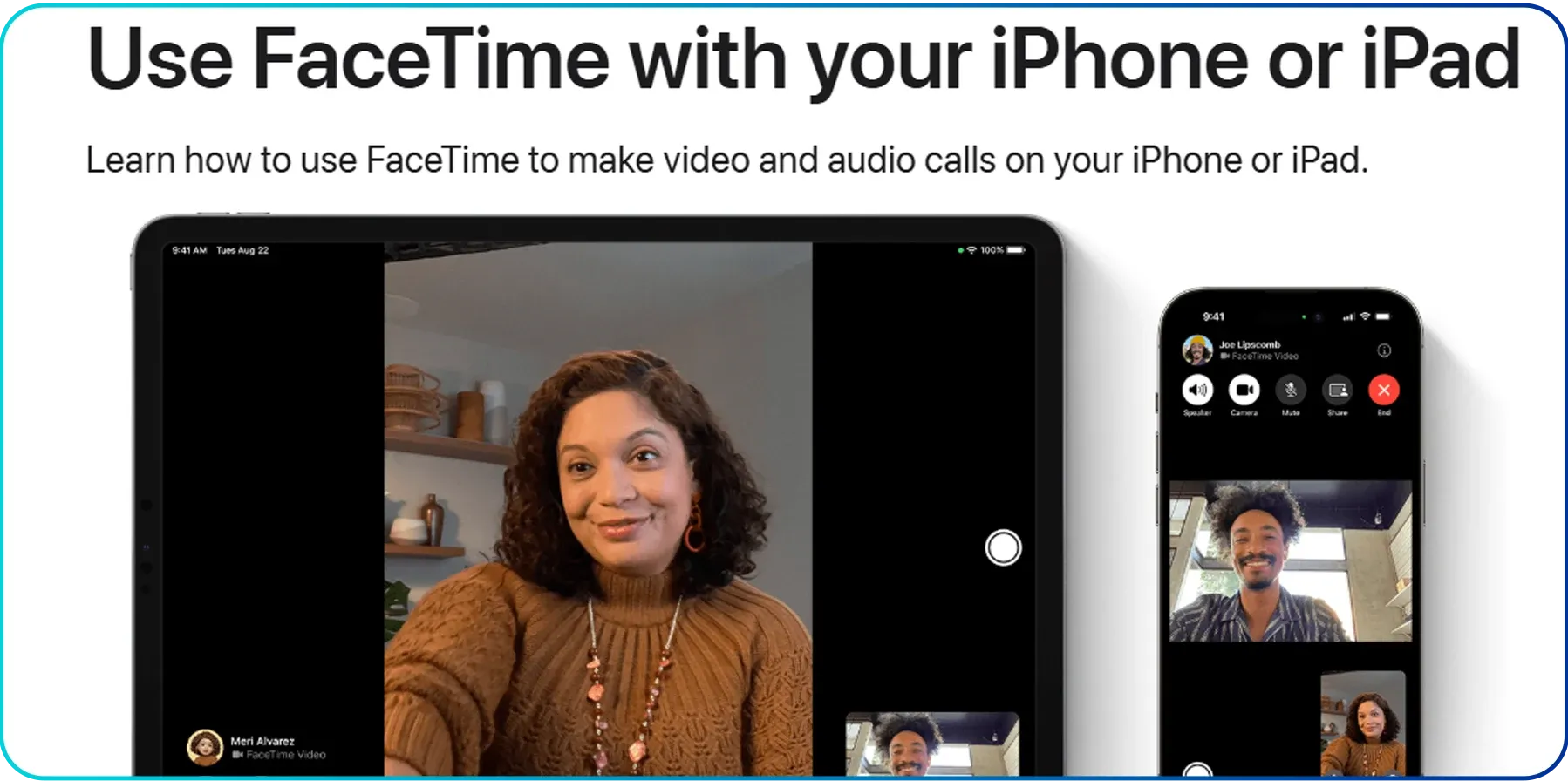 homepage of facetime