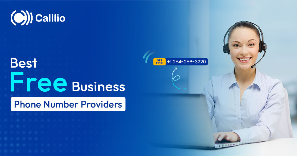 woman with headset promoting free business phone providers