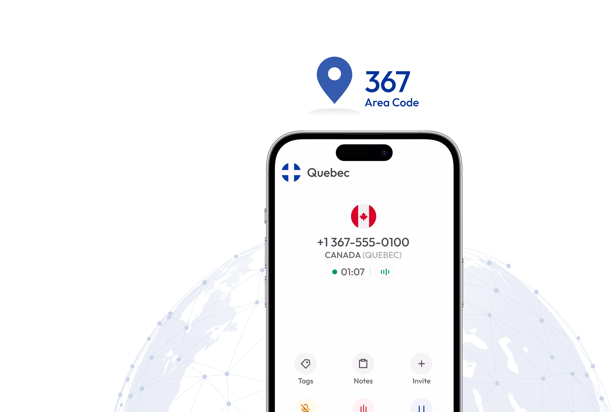 dialing 367 area code virtual number with calilio