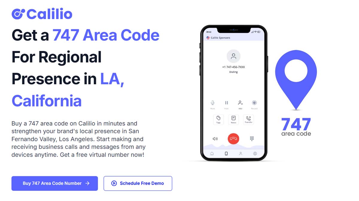 747 Area Code Establish a Local Presence in Los Angeles, CA