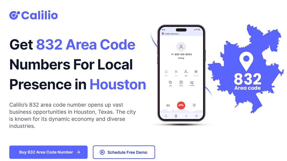 Get 832 Area Code Number for Business Presence in Houston