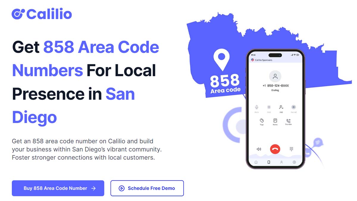 858 Area Code Get Local San Diego, CA Phone Numbers