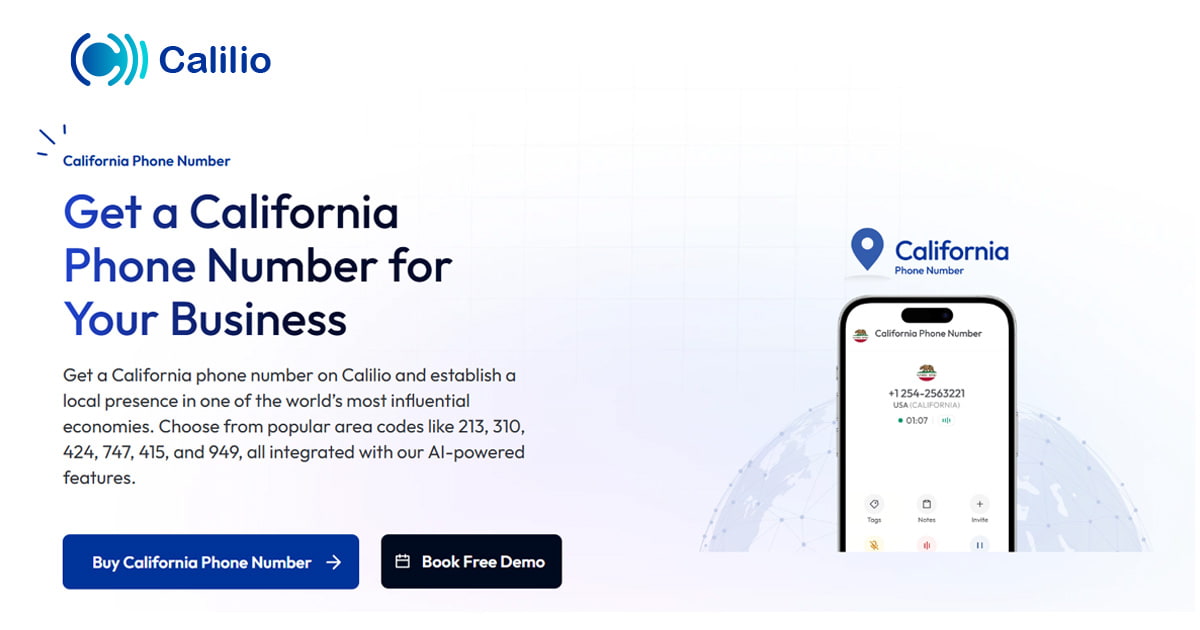 Get California Virtual Phone Number Online Calilio