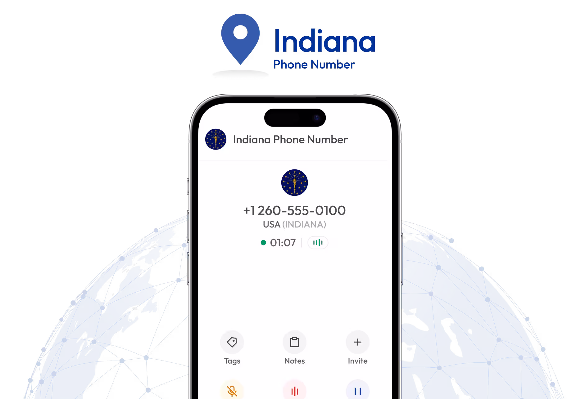 Buy Indiana area code local number