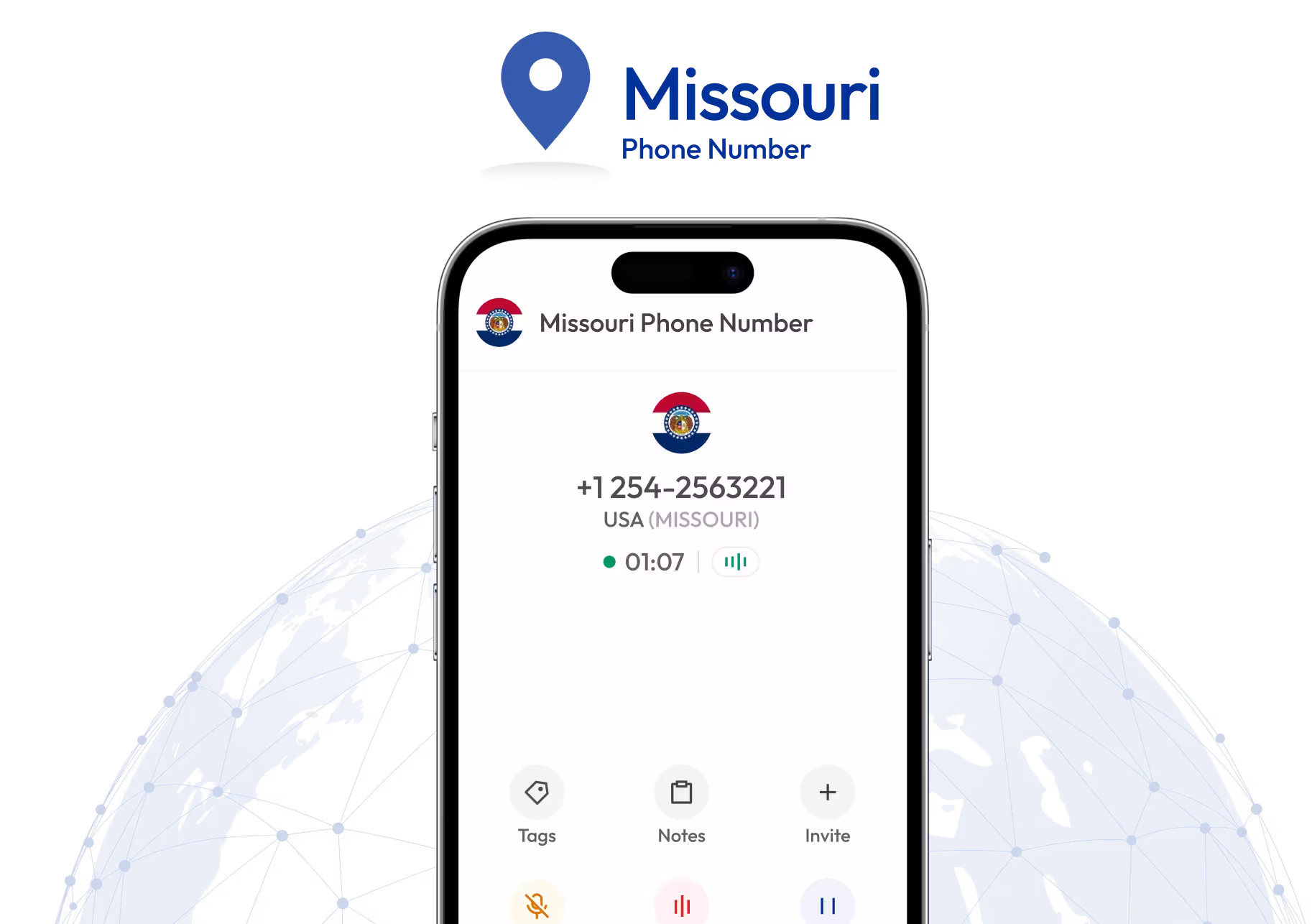 state map of missouri with 660 area code