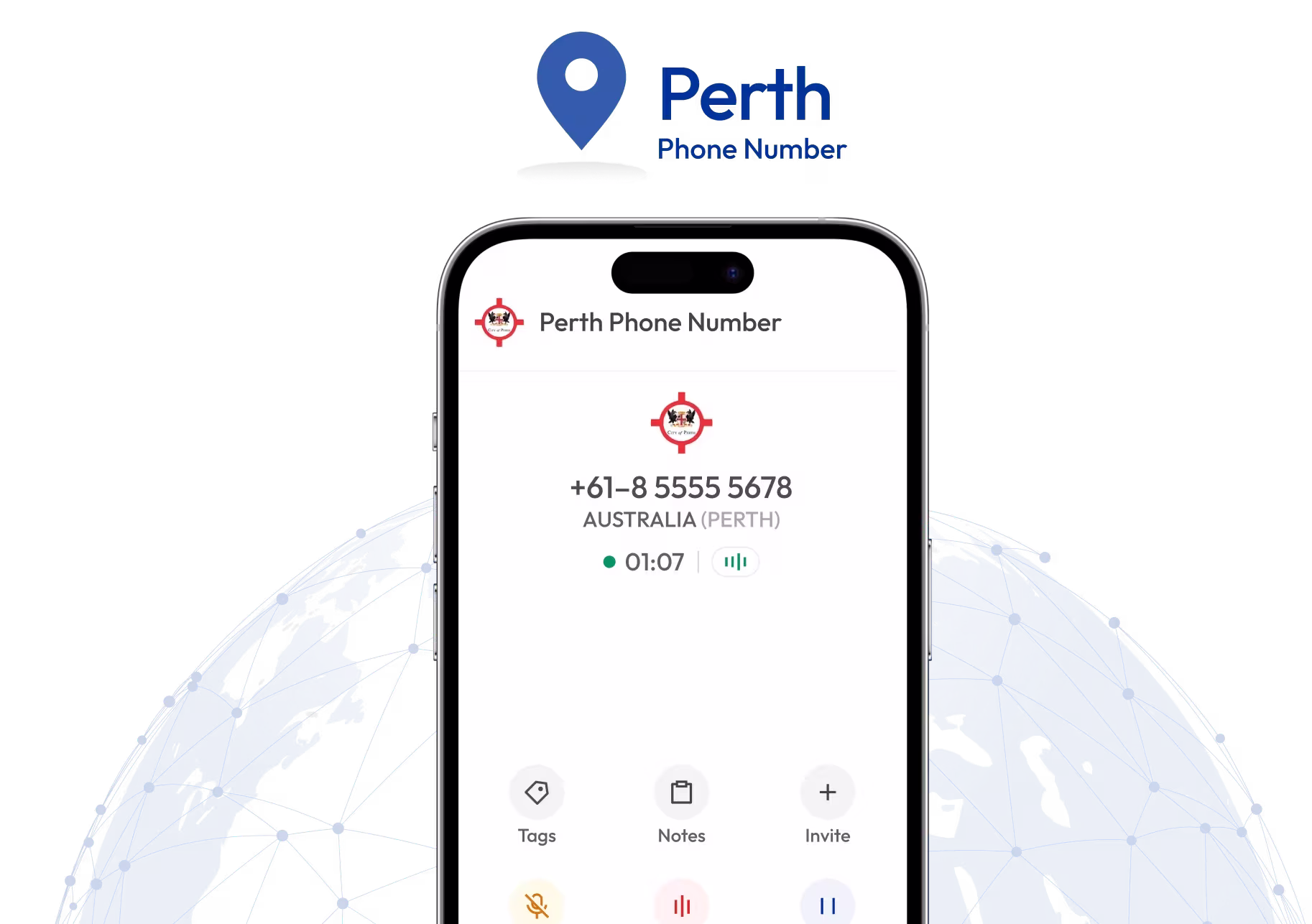 interface of dialing perth 08 area code phone number