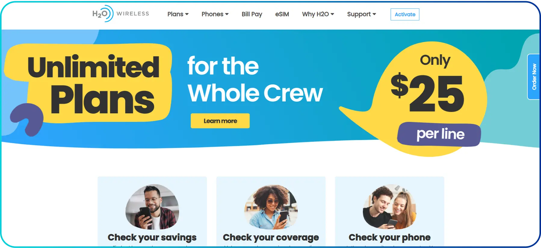 h20 wireless homepage