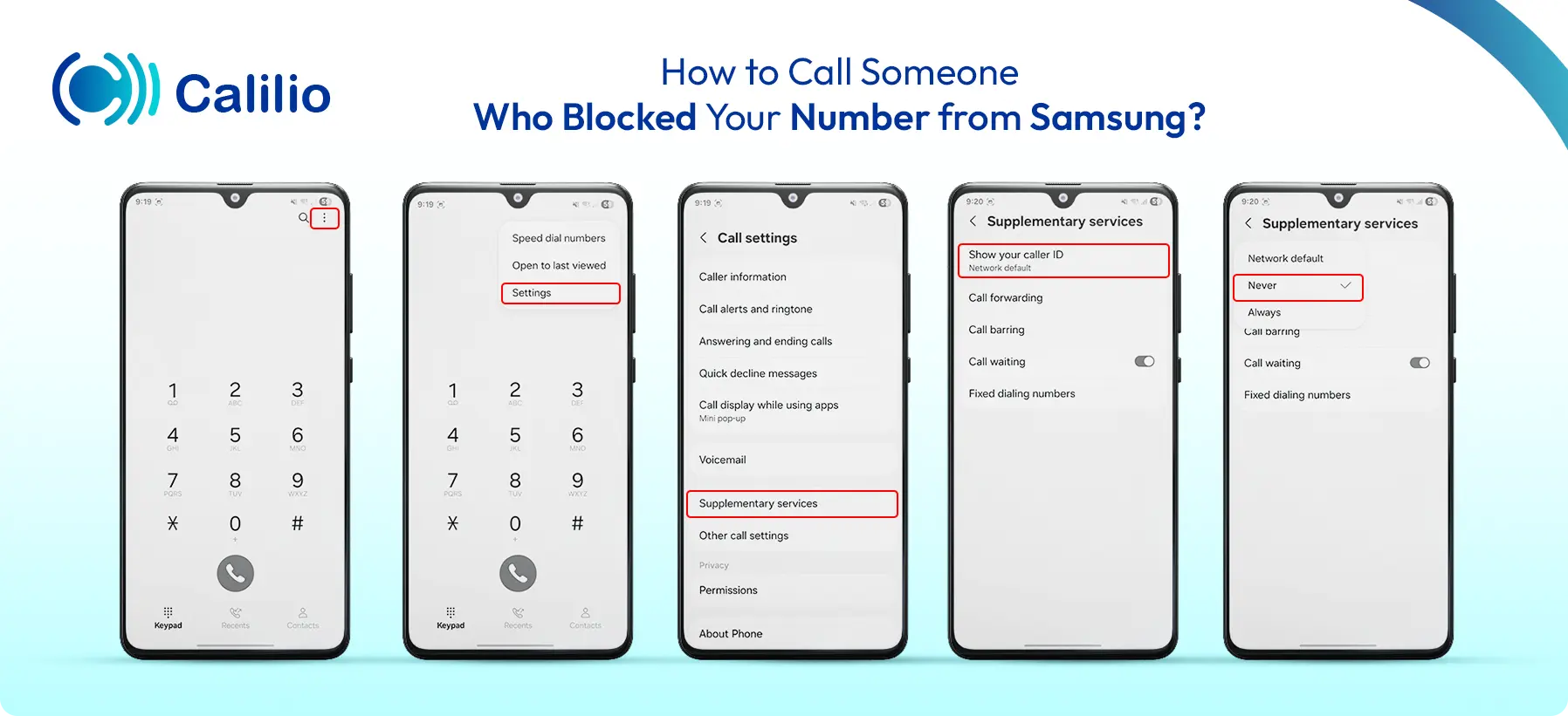 methods to call someone who blocked your number from samsung