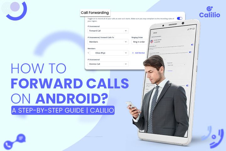 a man is standing and forwarding call image on background