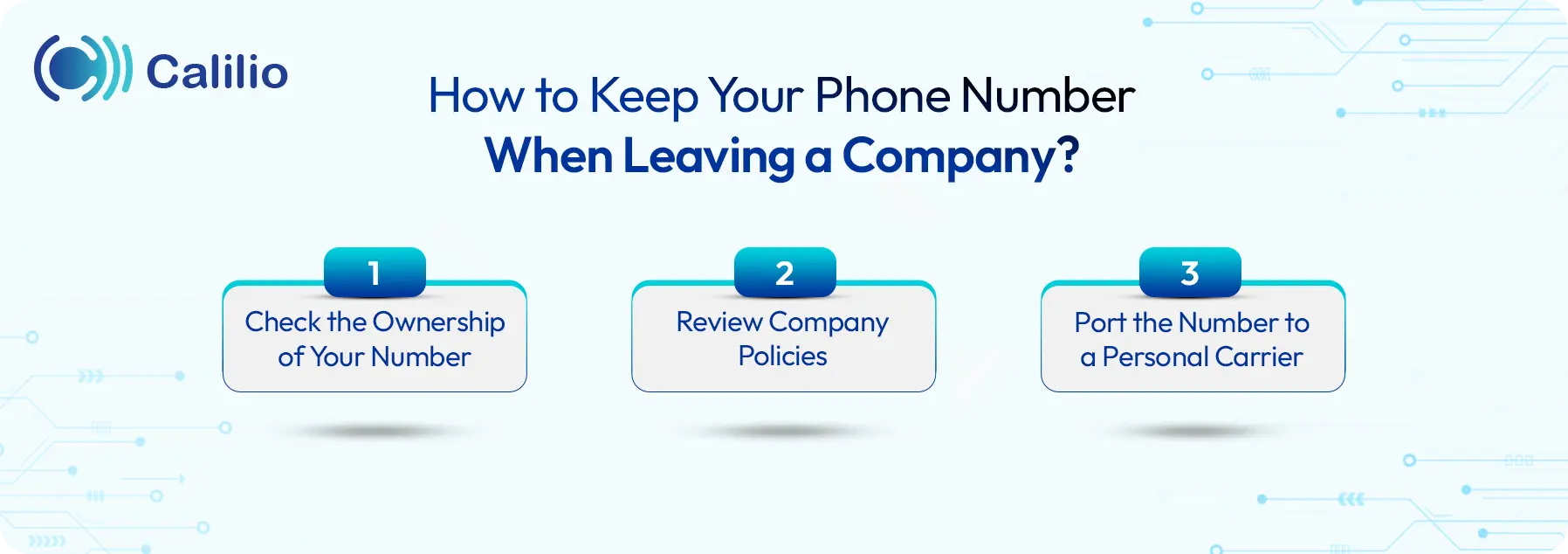 process to keep your number when leaving a company