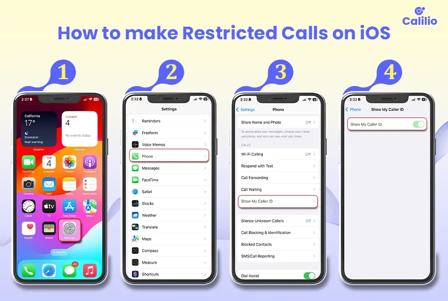 How to make restricted calls on iOS