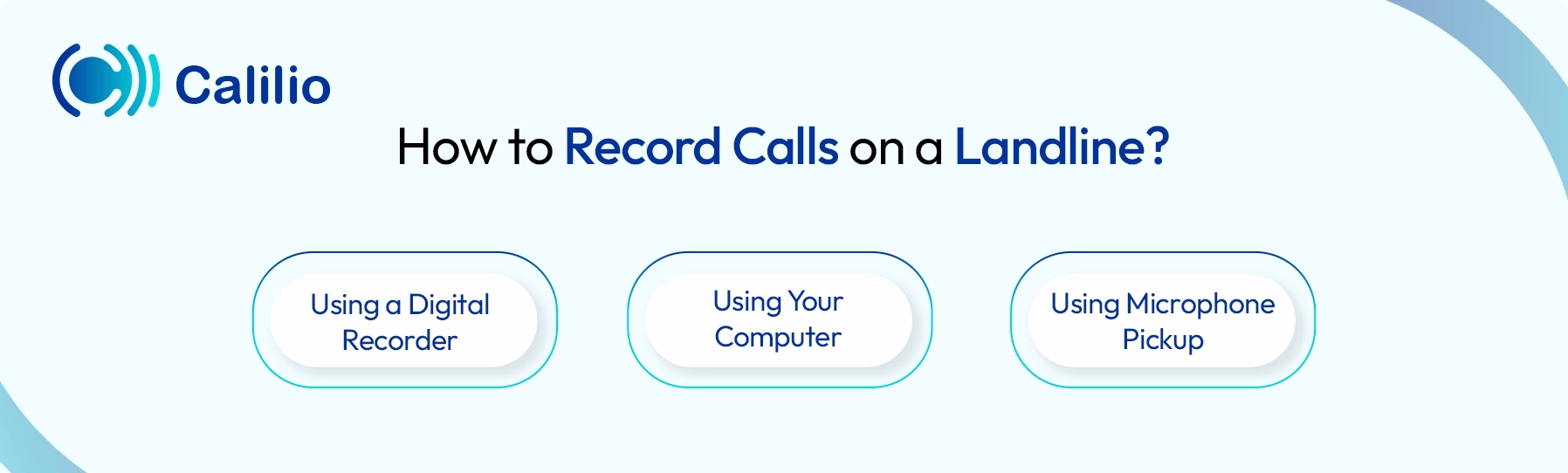 methods to record calls on a landline