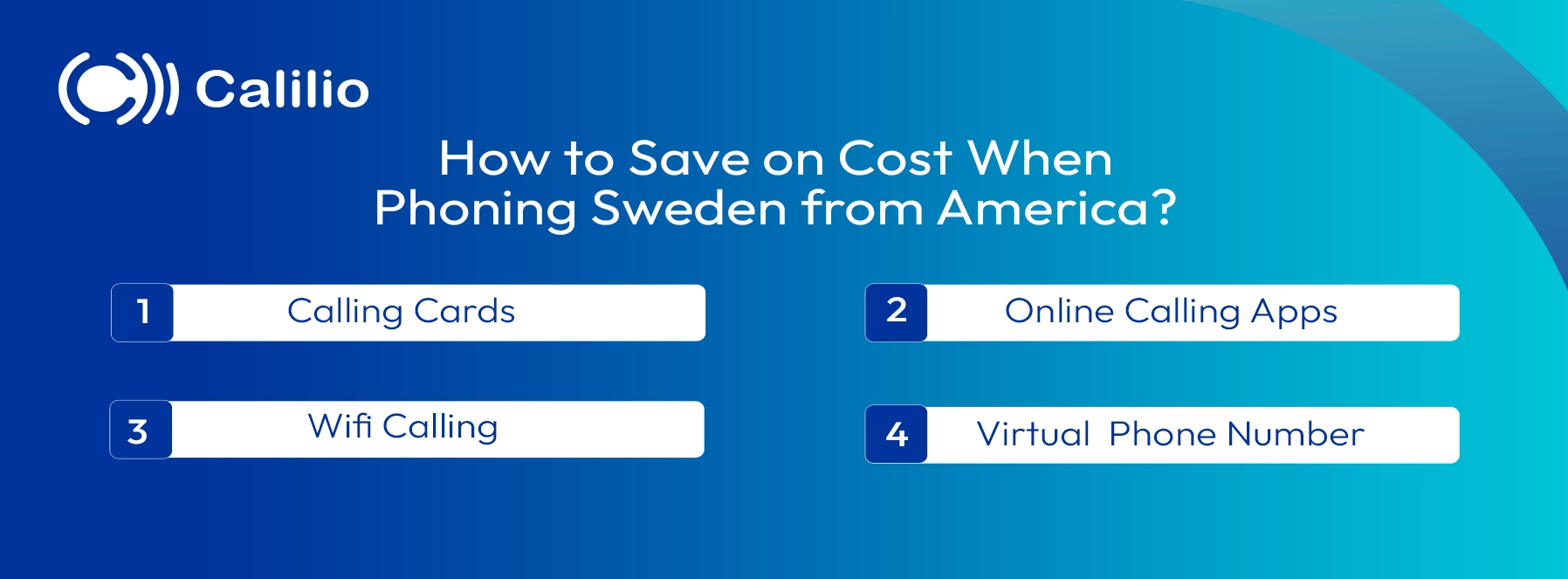 method to save cost when phoning sweden from america