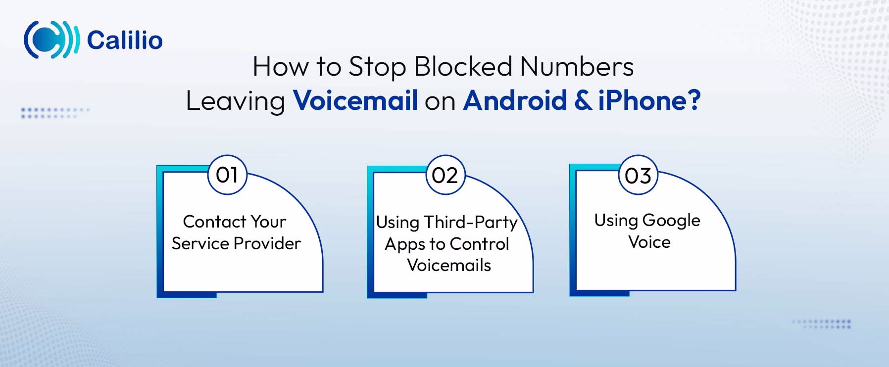 methods to stop blocked numbers leaving voicemail on iphone and android