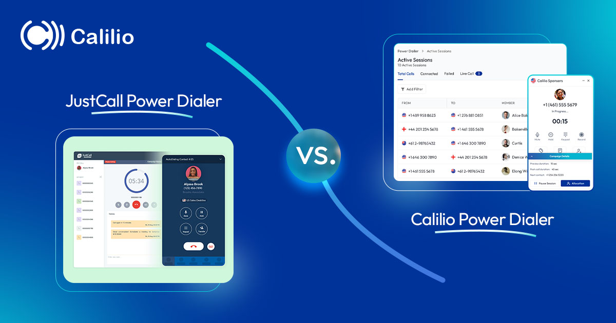 JustCall Power Dialer vs. Calilio Power Dialer