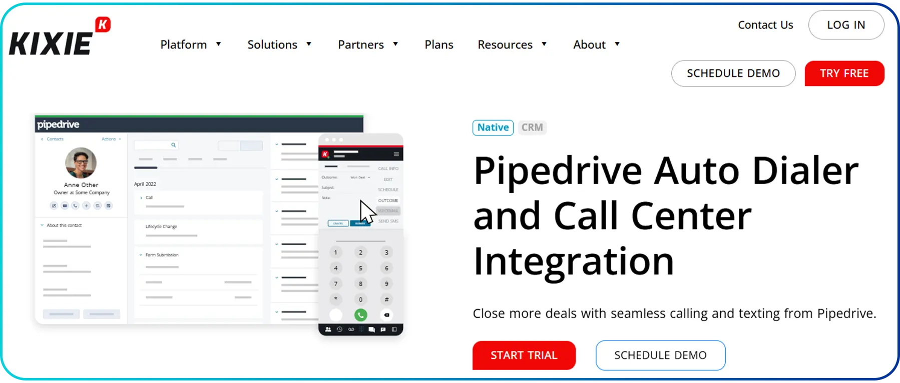 kixie pipedrive integration
