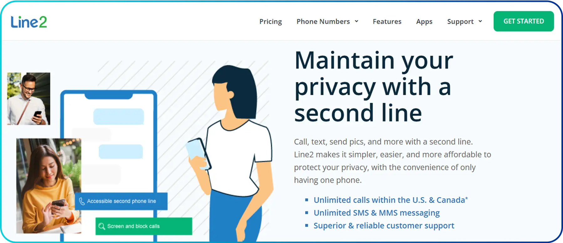 homepage of line2